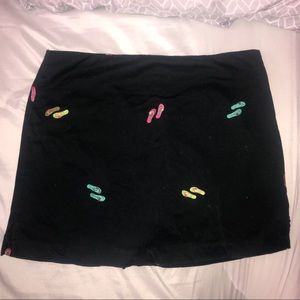 Black flip flop skirt
